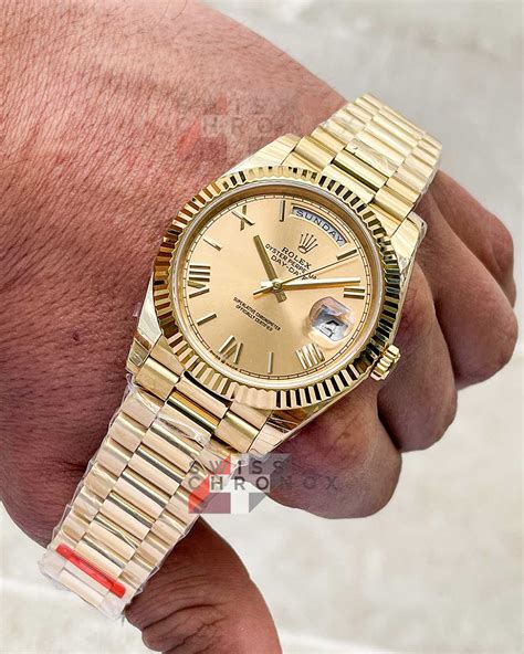 rolex day date 40 yellow gold replica|rolex day date 40 228238.